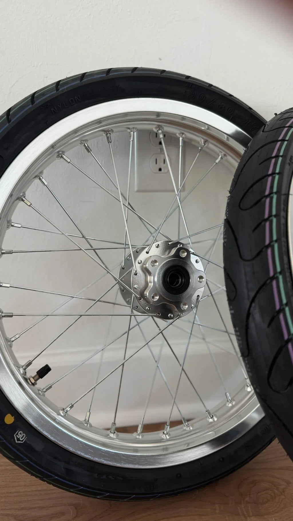 Light bee and Eride 17” Surron super moto wheel set